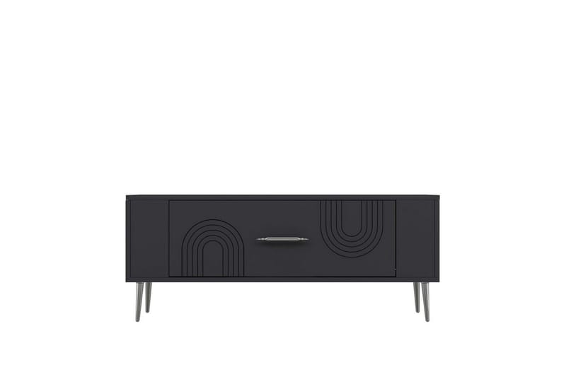 Deyric Tv-bänk 120 cm - Antracit/Silver - Möbler - Tv möbel & mediamöbel - TV bänk & mediabänk