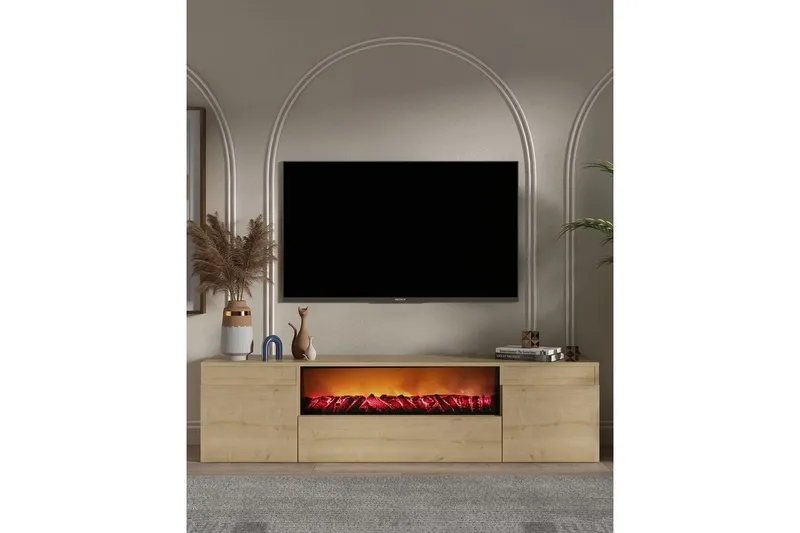 Deyron Tv-bänk 180 cm - Natur - Möbler - Tv möbel & mediamöbel - TV bänk & mediabänk