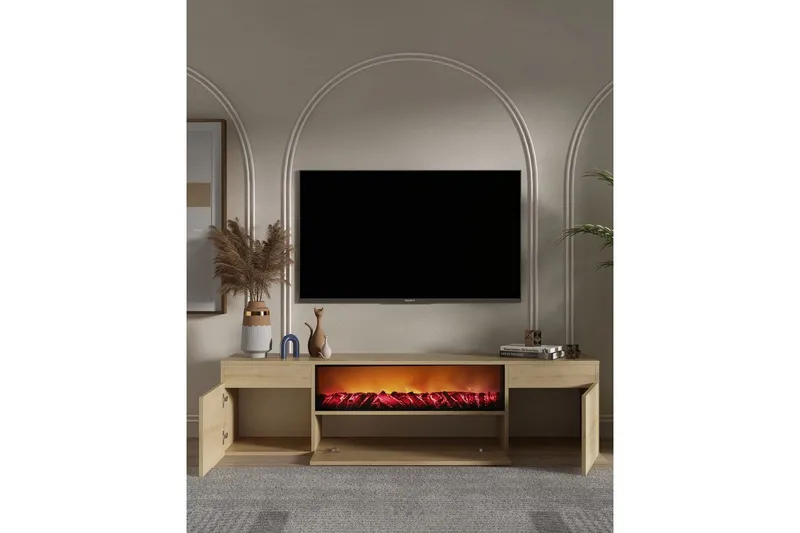 Deyron Tv-bänk 180 cm - Natur - Möbler - Tv möbel & mediamöbel - TV bänk & mediabänk