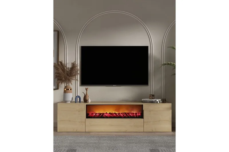 Deyron Tv-bänk 180 cm - Natur - Möbler - Tv möbel & mediamöbel - TV bänk & mediabänk