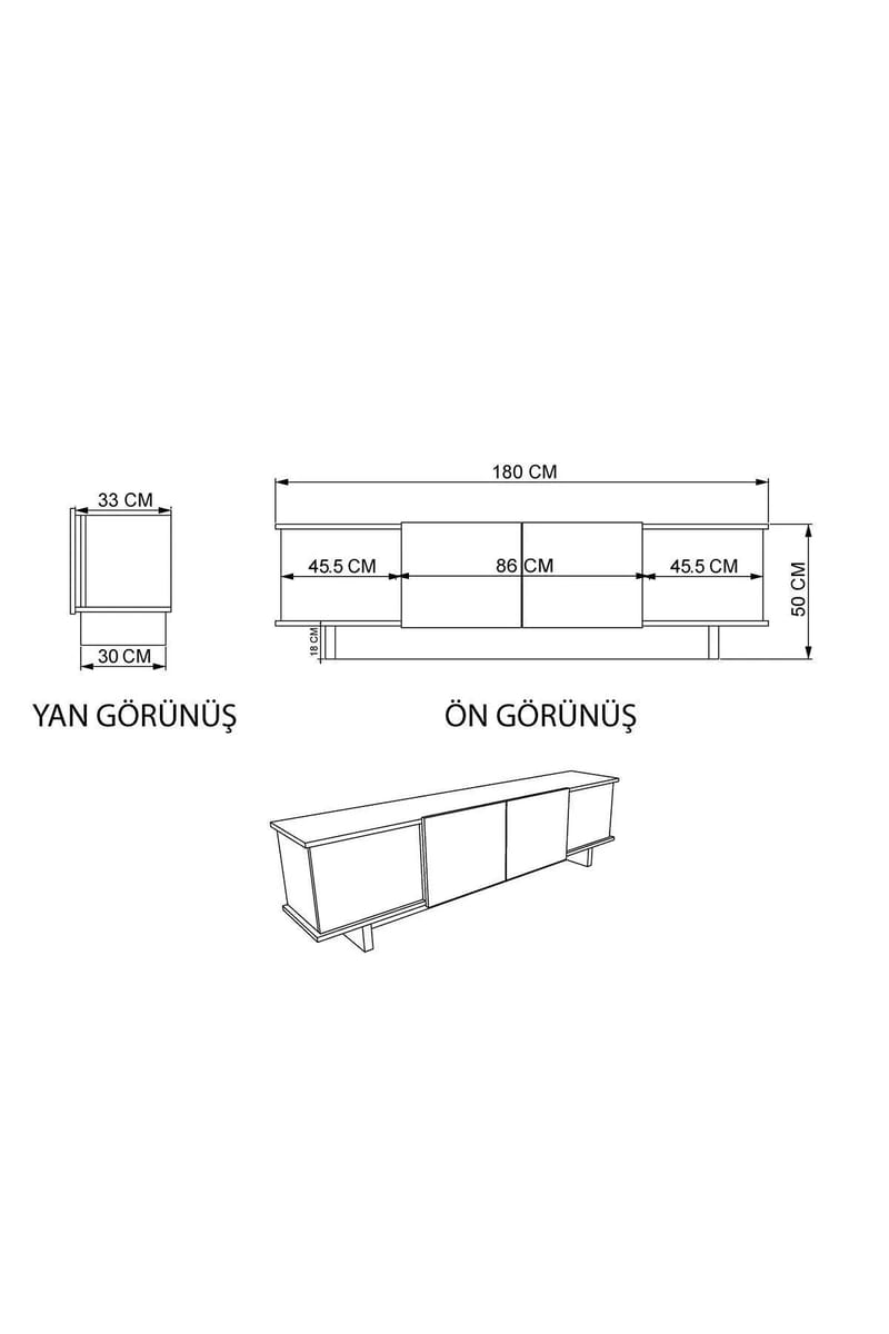 Diannare Tv-Bänk 180 cm - Möbler - Tv möbel & mediamöbel - TV bänk & mediabänk