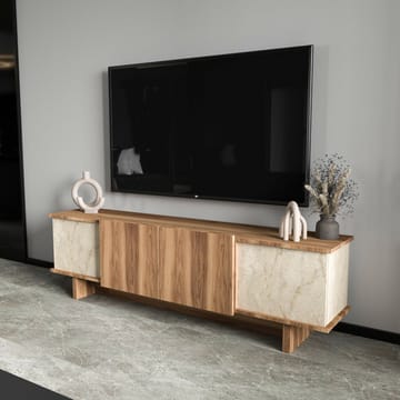Diannare Väggmonterad Tv Bänk 180 cm med Förvaring i Valnöt - Valnötsbrun - Möbler - Tv möbel & mediamöbel - TV bänk & mediabänk