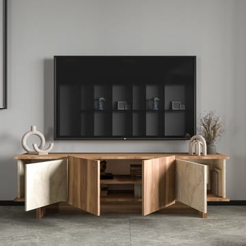 Diannare Väggmonterad Tv Bänk 180 cm med Förvaring i Valnöt - Valnötsbrun - Möbler - Tv möbel & mediamöbel - TV bänk & mediabänk