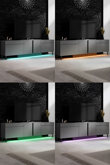 Djarhint Tv-bänk 180 cm med Förvaring i Metall - Antracit - Möbler - Tv möbel & mediamöbel - TV bänk & mediabänk