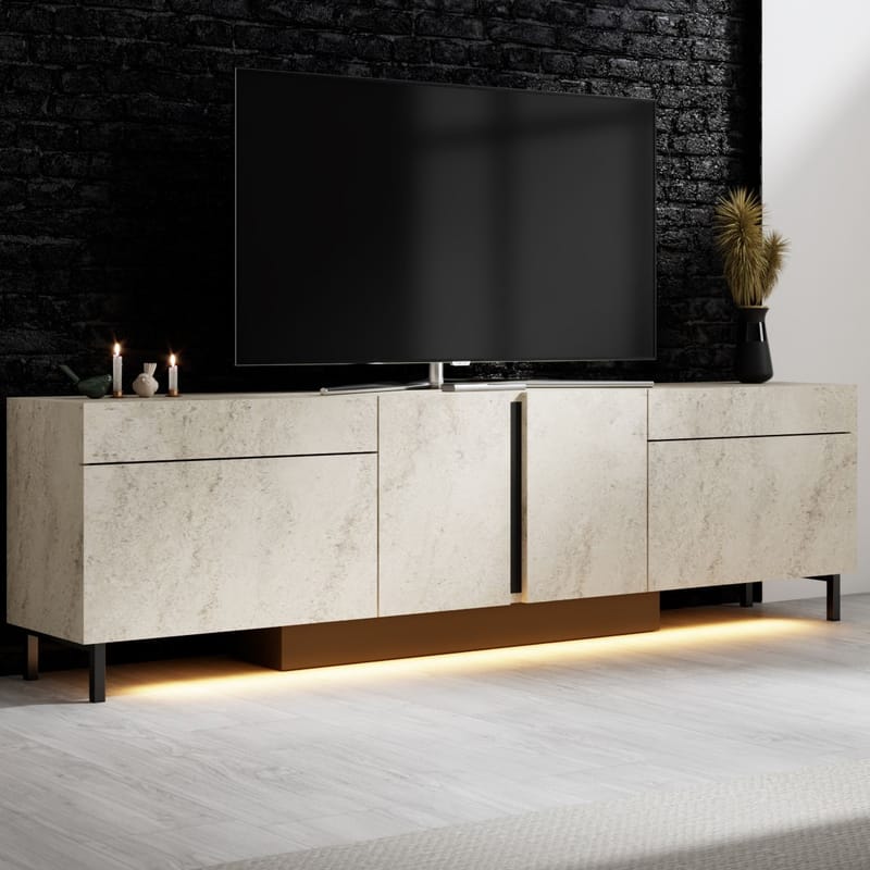 Djarhint TV-bänk 180 cm - Travertin - Möbler - Tv möbel & mediamöbel - Mediastativ & väggfäste