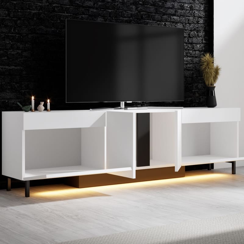 Djarhint TV-bänk 180 cm - Vit - Möbler - Tv möbel & mediamöbel - Mediastativ & väggfäste