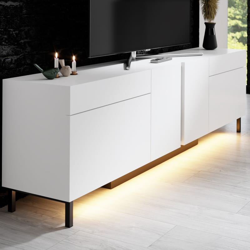 Djarhint TV-bänk 180 cm - Vit - Möbler - Tv möbel & mediamöbel - Mediastativ & väggfäste