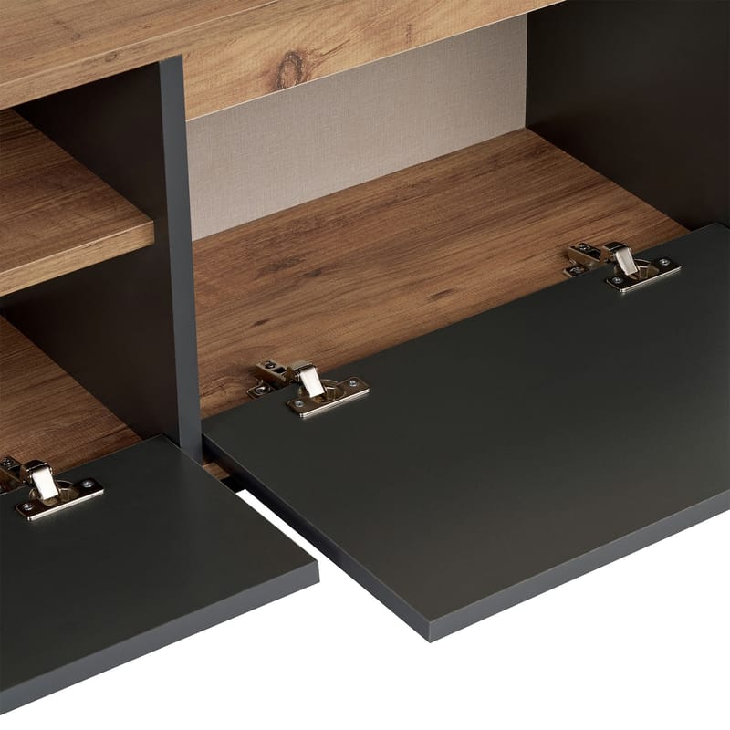 Domar Tv-bänk 160 cm - Antracit, Atlantic pine - Möbler - Tv möbel & mediamöbel - TV bänk & mediabänk