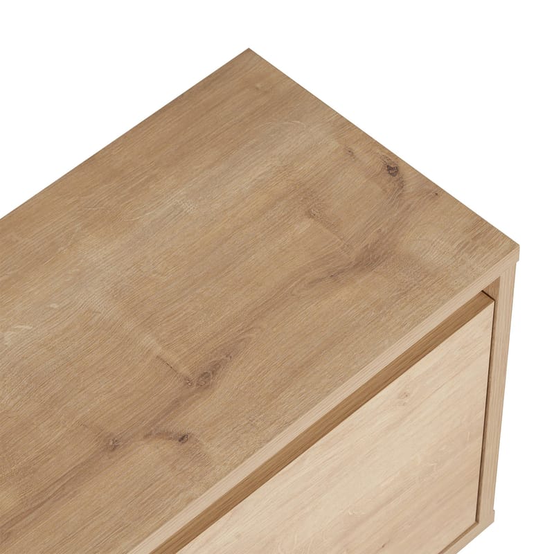 Domar TV-bänk 160 cm med Förvaring, Trä- och Ekutseende - Brun - Möbler - Tv möbel & mediamöbel - TV bänk & mediabänk