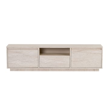 Domar TV-bänk 160 cm med Förvaring och Travertinutseende - Beige - Möbler - Tv möbel & mediamöbel - TV bänk & mediabänk
