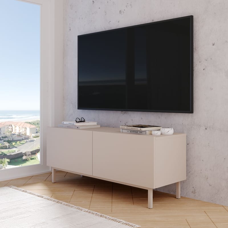 Dorel TV-bänk 120x47,3x36,8 cm - Sand - Möbler - Tv möbel & mediamöbel - Mediastativ & väggfäste