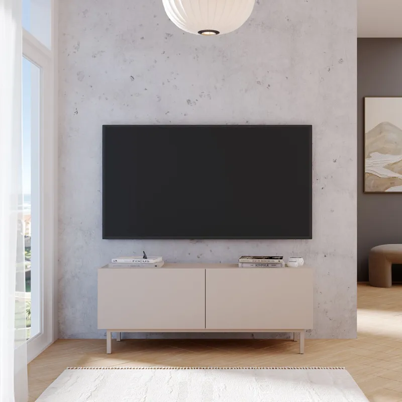 Dorel TV-bänk 120x47,3x36,8 cm - Sand - Möbler - Tv möbel & mediamöbel - Mediastativ & väggfäste