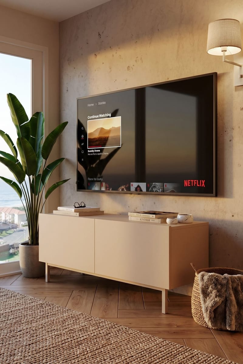 Dorel TV-bänk 120x47,3x36,8 cm - Sand - Möbler - Tv möbel & mediamöbel - Mediastativ & väggfäste