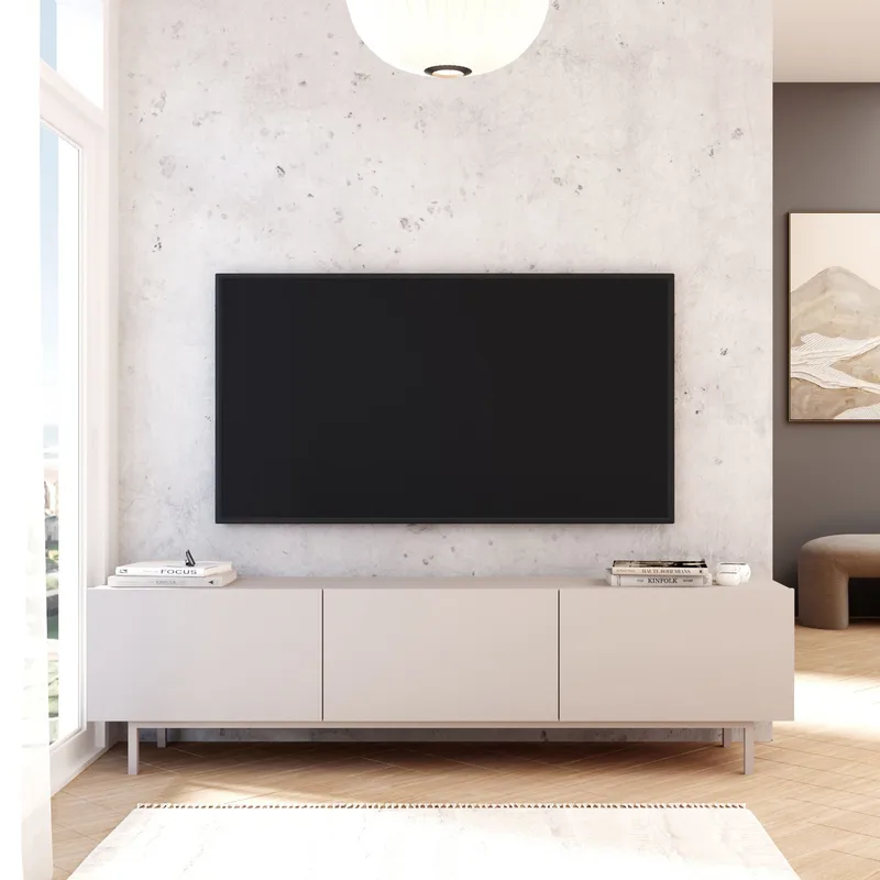 Dorel TV-bänk 180x47,3x36,8 cm - Sand - Möbler - Tv möbel & mediamöbel - TV bänk & mediabänk