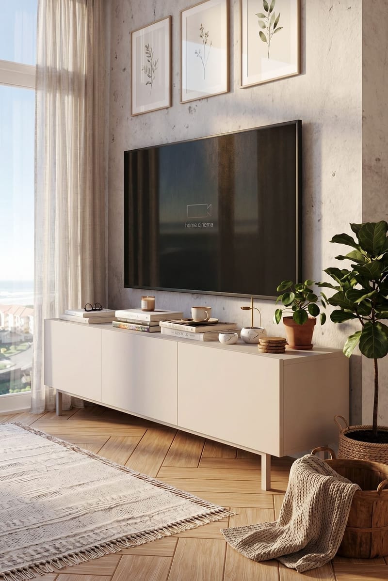 Dorel TV-bänk 180x47,3x36,8 cm - Sand - Möbler - Tv möbel & mediamöbel - TV bänk & mediabänk