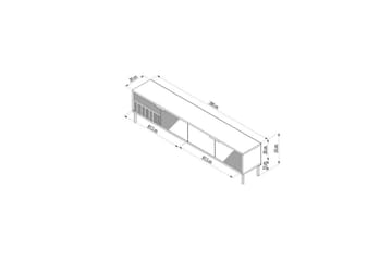 Dorellez Tv-bänk 180 cm - Antracit - Möbler - Tv möbel & mediamöbel - TV bänk & mediabänk