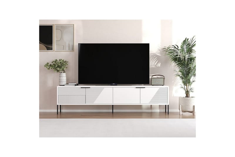Dorellez Tv-bänk 180 cm - Vit - Möbler - Tv möbel & mediamöbel - TV bänk & mediabänk