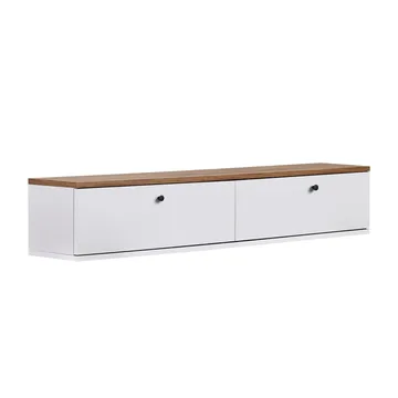 Dovren TV-bänk 140x25x25 cm - Atlantic Pine och vit - Möbler - Tv möbel & mediamöbel - TV bänk & mediabänk