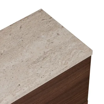 Dovren TV-bänk 140x25x25 cm - Travertin och valnöt - Möbler - Tv möbel & mediamöbel - TV hylla