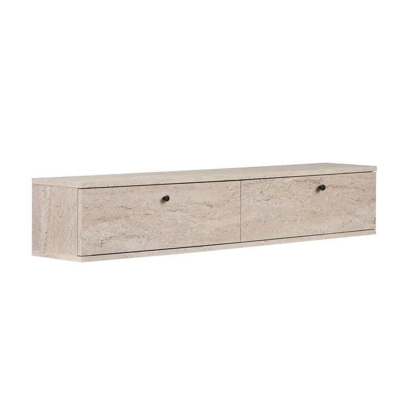 Dovren TV-bänk 140x25x25 cm - Travertin - Möbler - Tv möbel & mediamöbel - TV hylla
