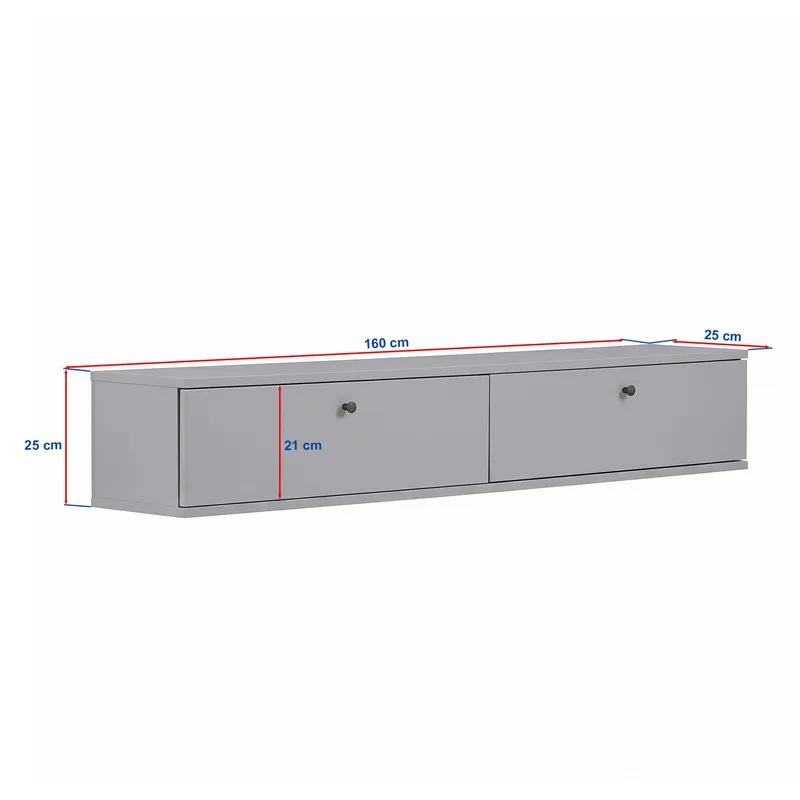 Dovren TV-bänk 160x25x25 cm - Atlantic Pine och vit - Möbler - Tv möbel & mediamöbel - TV hylla