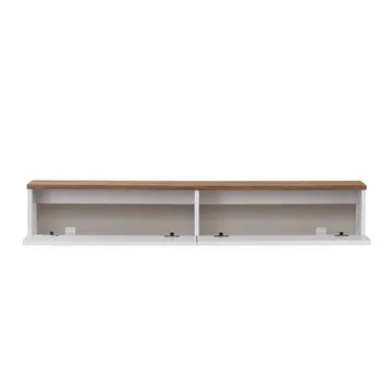 Dovren TV-bänk 160x25x25 cm - Atlantic Pine och vit - Möbler - Tv möbel & mediamöbel - TV hylla