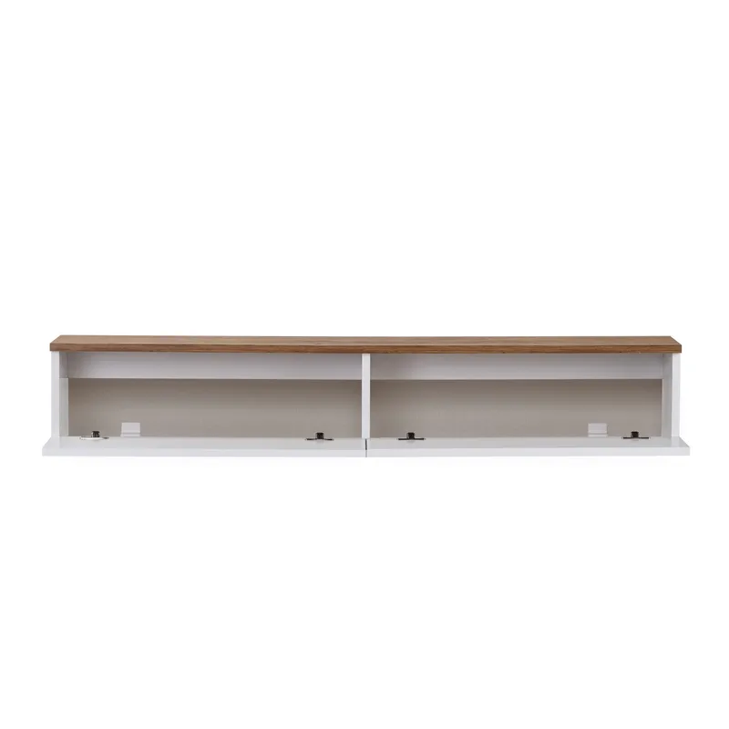 Dovren TV-bänk 160x25x25 cm - Atlantic Pine och vit - Möbler - Tv möbel & mediamöbel - TV hylla