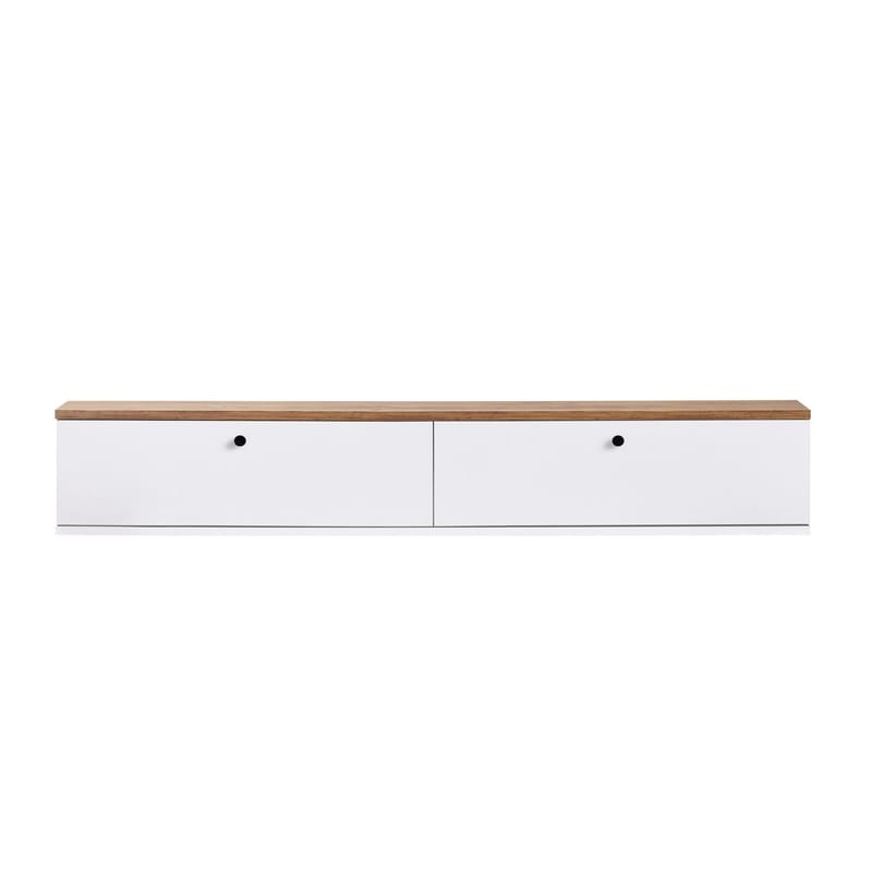 Dovren TV-bänk 160x25x25 cm - Atlantic Pine och vit - Möbler - Tv möbel & mediamöbel - TV hylla