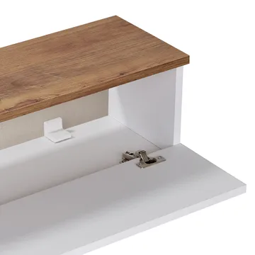Dovren TV-bänk 160x25x25 cm - Atlantic Pine och vit - Möbler - Tv möbel & mediamöbel - TV hylla
