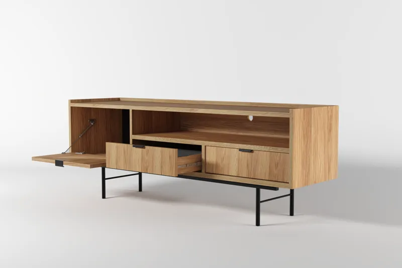 Dravo Tv-Bänk 150 cm - Naturlig hickory - Möbler - Tv möbel & mediamöbel - TV bänk & mediabänk