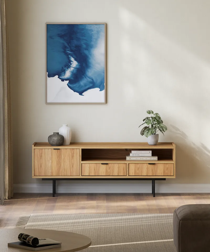 Dravo Tv-Bänk 150 cm - Naturlig hickory - Möbler - Tv möbel & mediamöbel - TV bänk & mediabänk