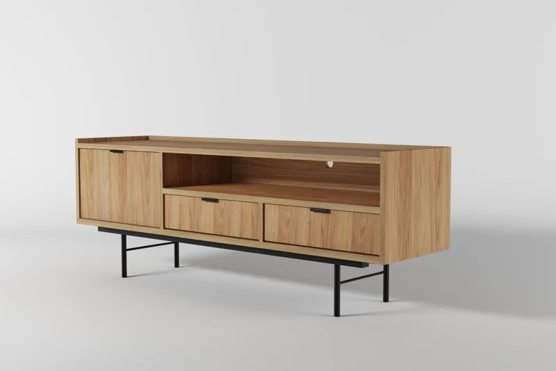 Dravo Tv-Bänk 150 cm - Naturlig hickory - Möbler - Tv möbel & mediamöbel - TV bänk & mediabänk