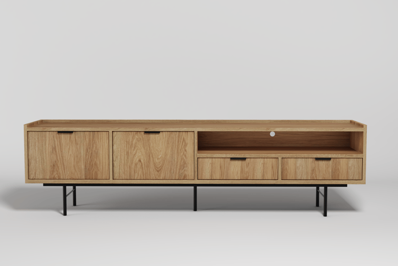 Dravo Tv-Bänk 200 cm - Naturlig hickory - Möbler - Tv möbel & mediamöbel - TV bänk & mediabänk