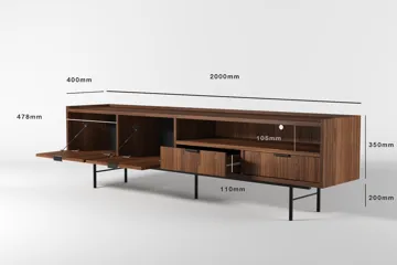 Dravo Tv-Bänk 200 cm - Warmia valnöt - Möbler - Tv möbel & mediamöbel - TV bänk & mediabänk
