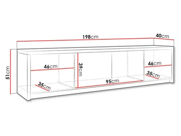 Driva Tv-bänk 198 cm - svart - Möbler - Tv möbel & mediamöbel - TV bänk & mediabänk