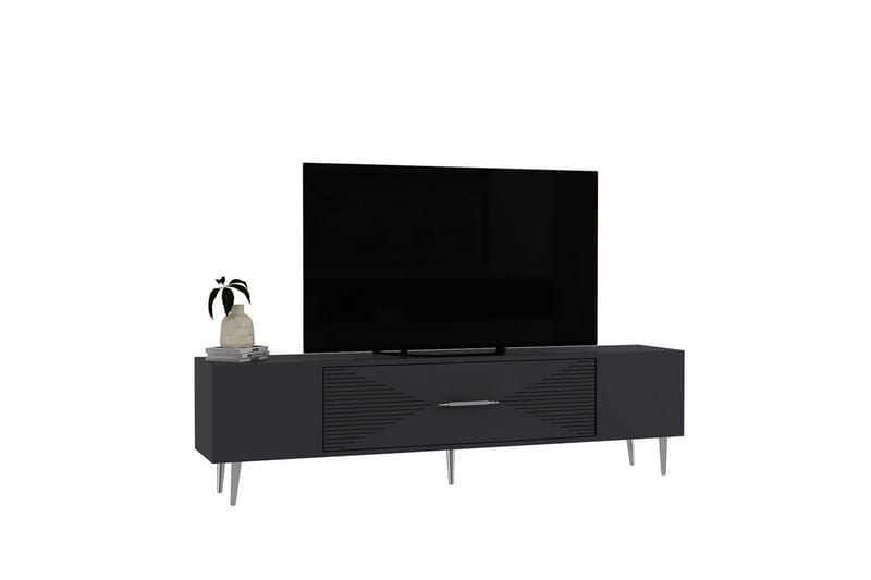 Drova Tv-bänk 150 cm - Antracit/Silver - Möbler - Tv möbel & mediamöbel - TV bänk & mediabänk