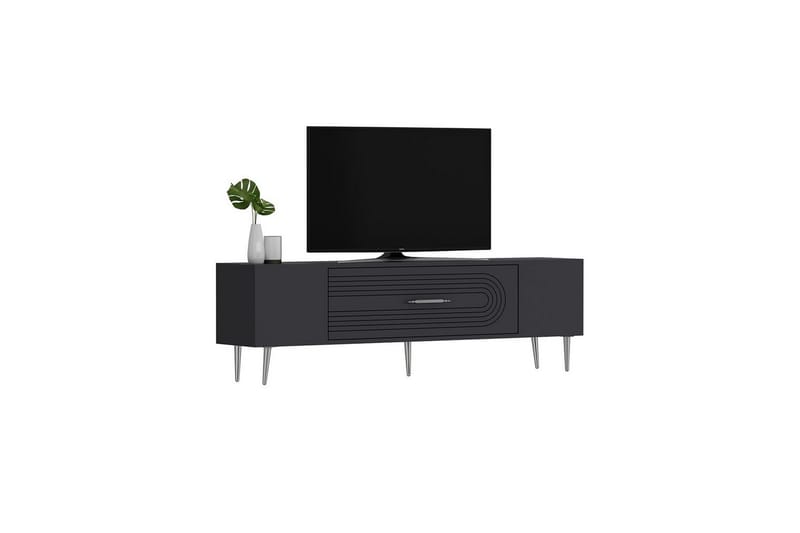 Drova Tv-bänk 150 cm - Antracit/Silver - Möbler - Tv möbel & mediamöbel - TV bänk & mediabänk