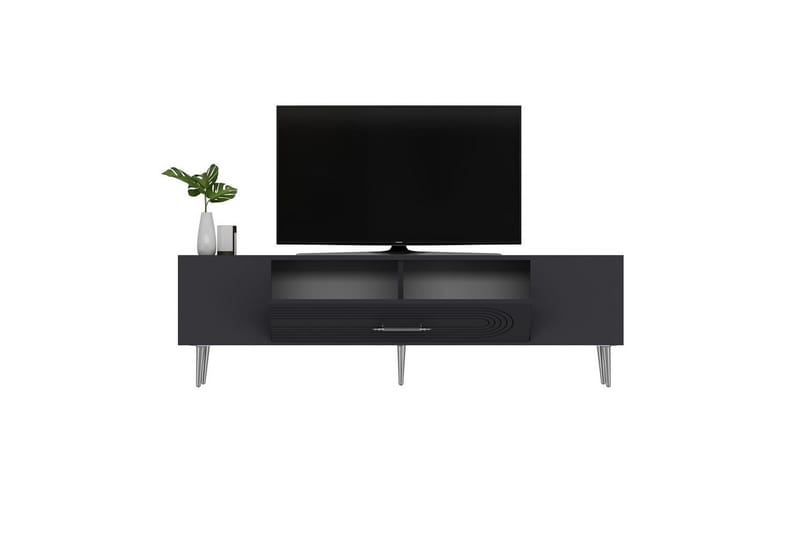 Drova Tv-bänk 150 cm - Antracit/Silver - Möbler - Tv möbel & mediamöbel - TV bänk & mediabänk