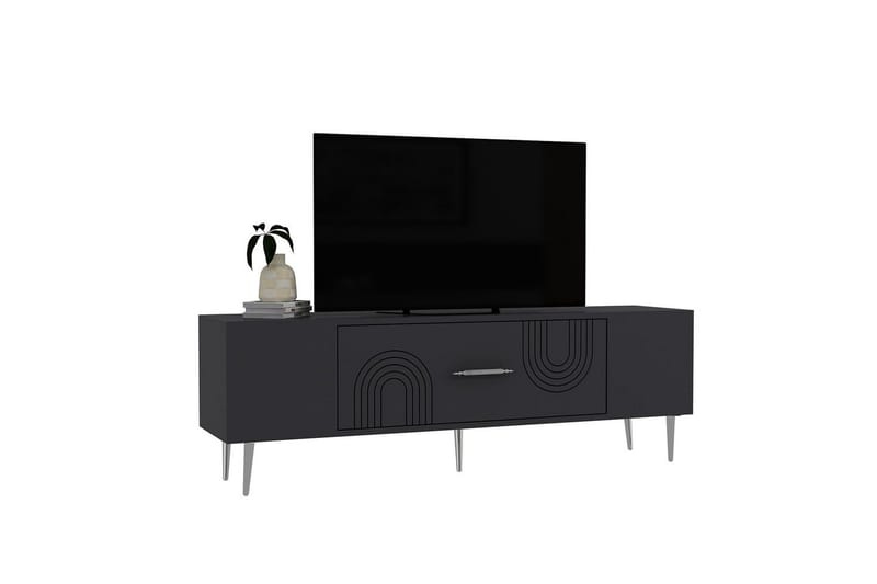 Drova Tv-bänk 150 cm - Antracit/Silver - Möbler - Tv möbel & mediamöbel - TV bänk & mediabänk