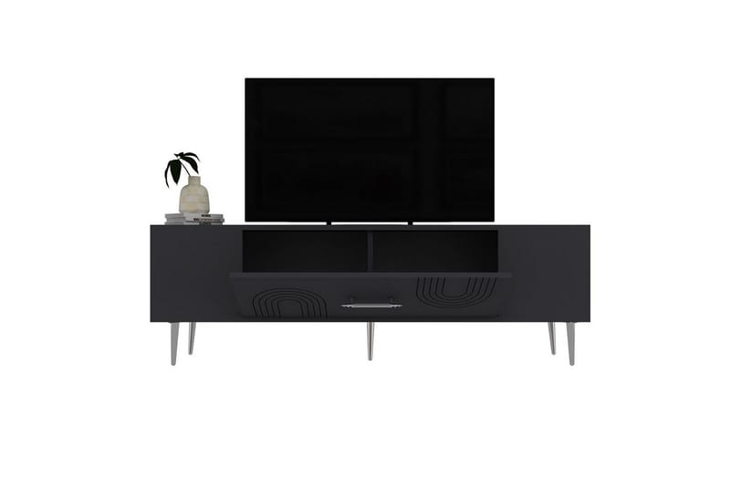 Drova Tv-bänk 150 cm - Antracit/Silver - Möbler - Tv möbel & mediamöbel - TV bänk & mediabänk