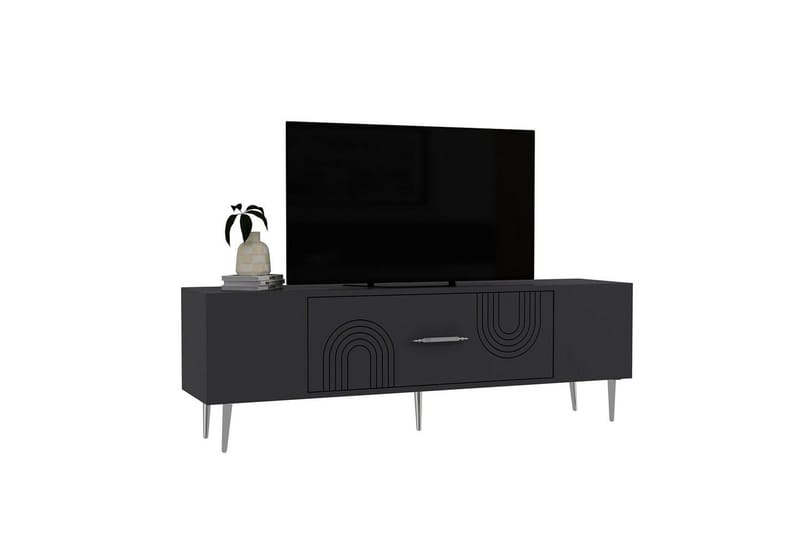 Drova Tv-bänk 150 cm - Antracit/Silver - Möbler - Tv möbel & mediamöbel - TV bänk & mediabänk