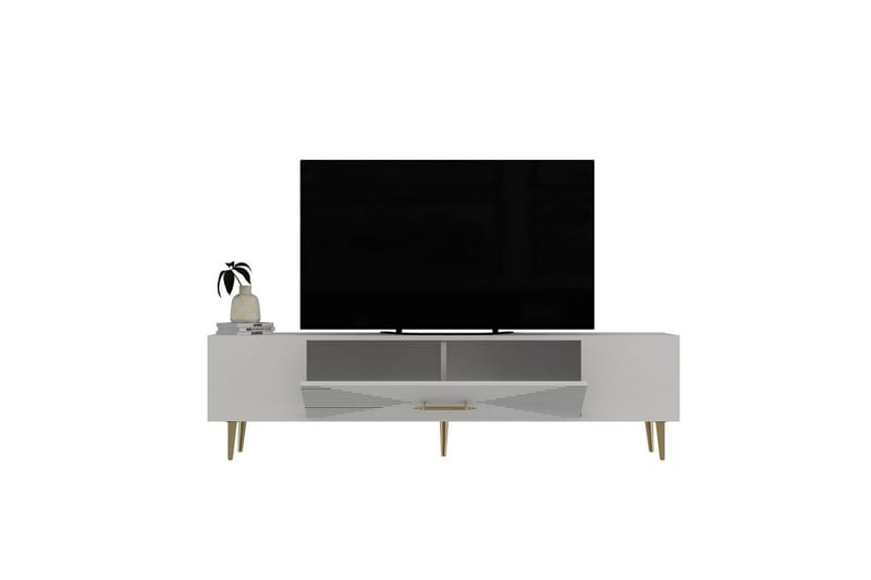 Drova Tv-bänk 150 cm - Vit/Guld - Möbler - Tv möbel & mediamöbel - TV bänk & mediabänk