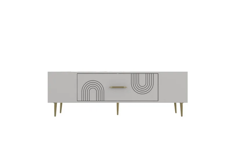 Drova Tv-bänk 150 cm - Vit/Guld - Möbler - Tv möbel & mediamöbel - TV bänk & mediabänk