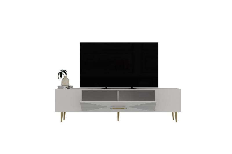 Drova Tv-bänk 150 cm - Vit/Guld - Möbler - Tv möbel & mediamöbel - TV bänk & mediabänk