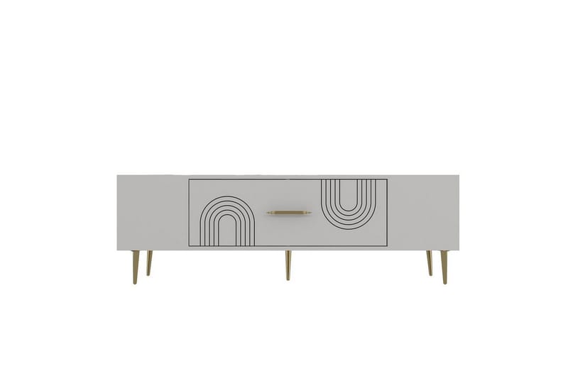 Drova Tv-bänk 150 cm - Vit/Guld - Möbler - Tv möbel & mediamöbel - TV bänk & mediabänk
