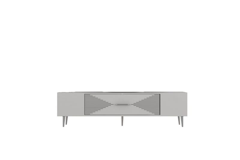 Drova Tv-bänk 150 cm - Vit/Silver - Möbler - Tv möbel & mediamöbel - TV bänk & mediabänk