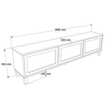Dune Golvstående TV Bänk 180 cm med Förvaring i Ek - Brun - Möbler - Tv möbel & mediamöbel - TV bänk & mediabänk