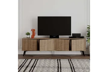 Dune Golvstående TV Bänk 180 cm med Förvaring i Mörkt Trä - Brun - Möbler - Tv möbel & mediamöbel - TV bänk & mediabänk