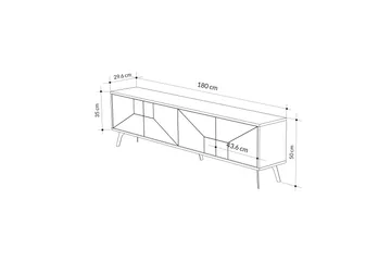 Dune Tv-bänk 180 cm - Antracit - Möbler - Tv möbel & mediamöbel - TV bänk & mediabänk