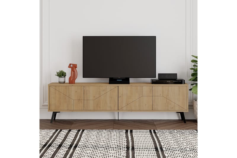 Dune Tv-bänk 180x29,6 cm Brun - Hanah Home - Möbler - Tv möbel & mediamöbel - TV bänk & mediabänk